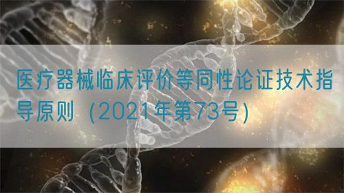 醫(yī)療器械臨床評價等同性論證技術(shù)指導原則（2021年第73號）