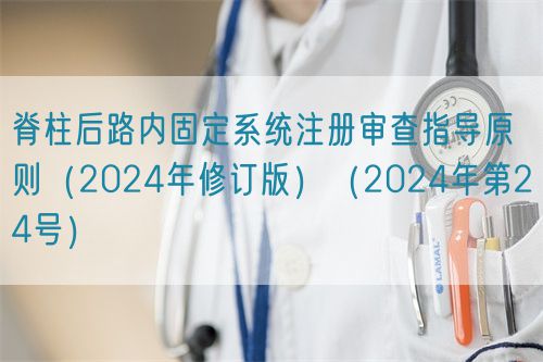脊柱后路內(nèi)固定系統(tǒng)注冊審查指導原則（2024年修訂版）（2024年第24號）