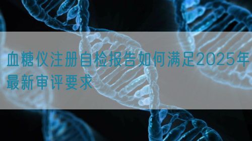 血糖儀注冊(cè)自檢報(bào)告如何滿足2025年最新審評(píng)要求(圖1)